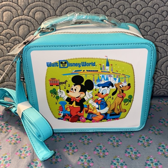 Disney Parks WDW 50th Vault Collection Loungefly Lunchbox Crossbody *NWT - Picture 6 of 7